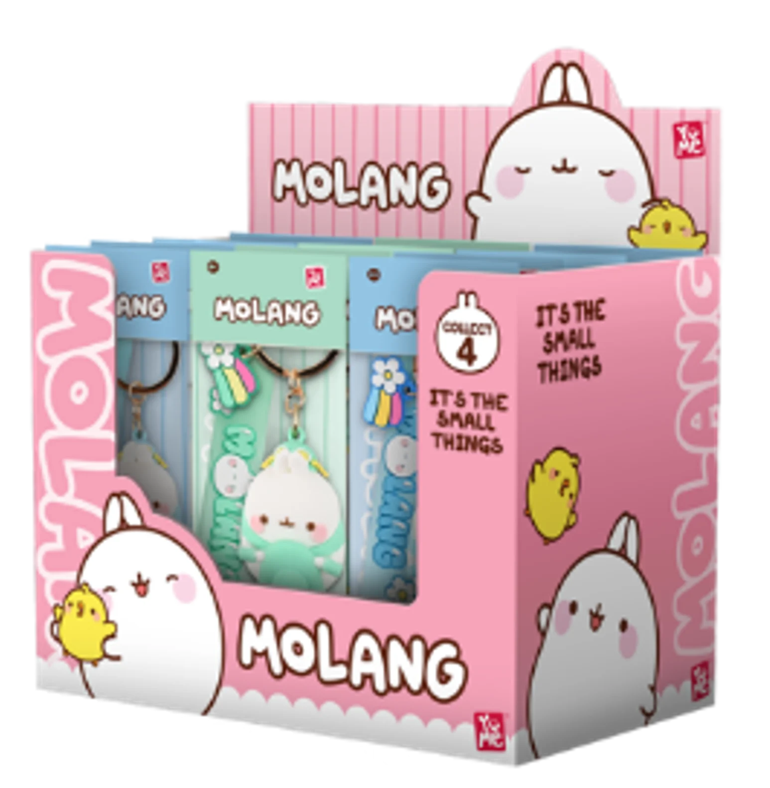 MOLANG - Scooter Series - Assortiment 12 Keychain 6-7cm Blind Box