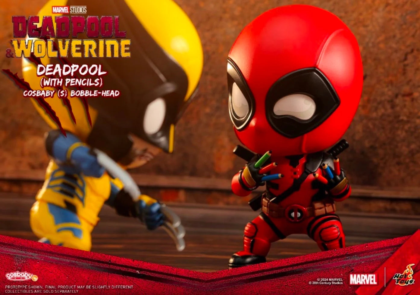 MARVEL - Cosbaby - Wave 2 - Wolverine & Deadpool w/Pencils Set