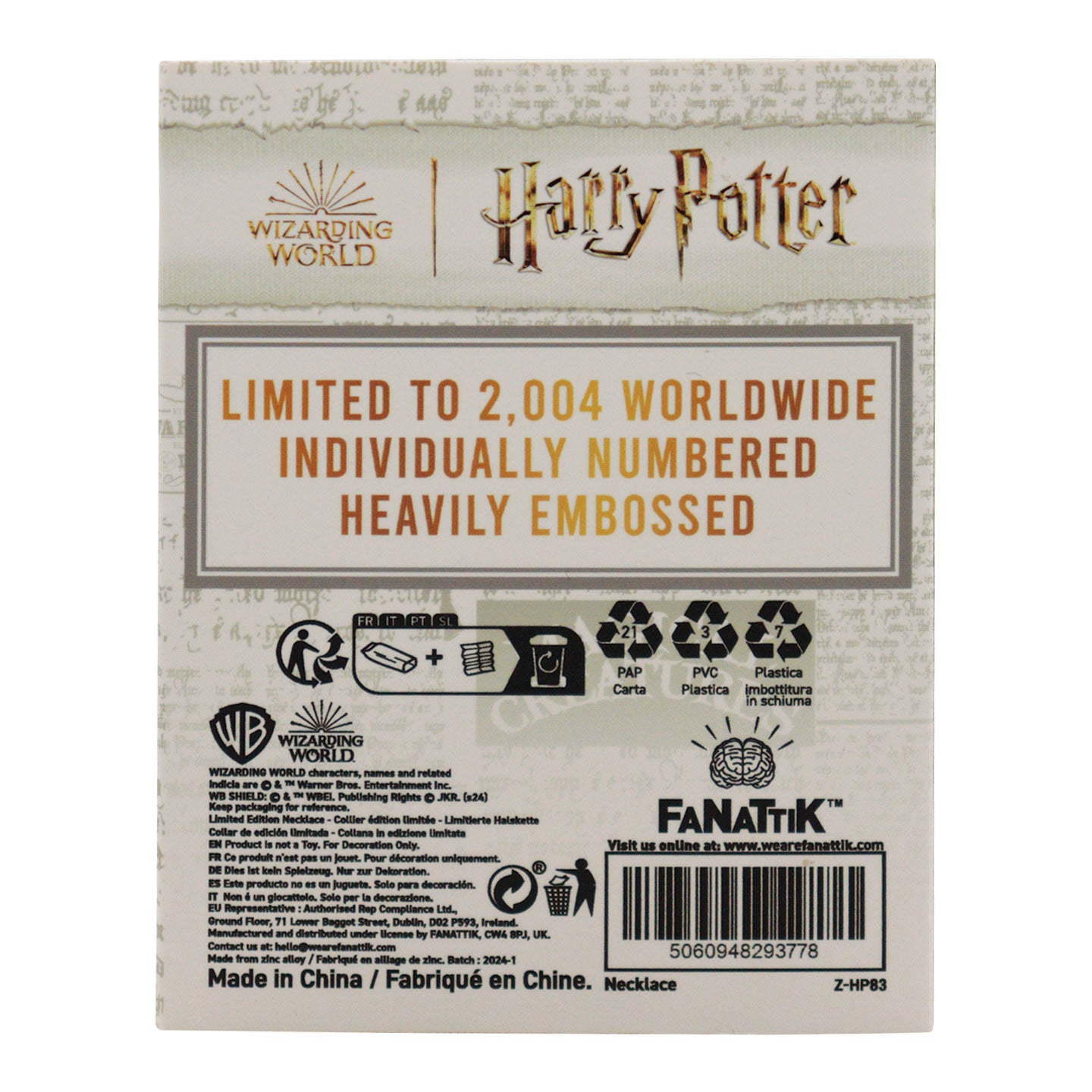 HARRY POTTER - Azkaban - Limited Edition Necklace
