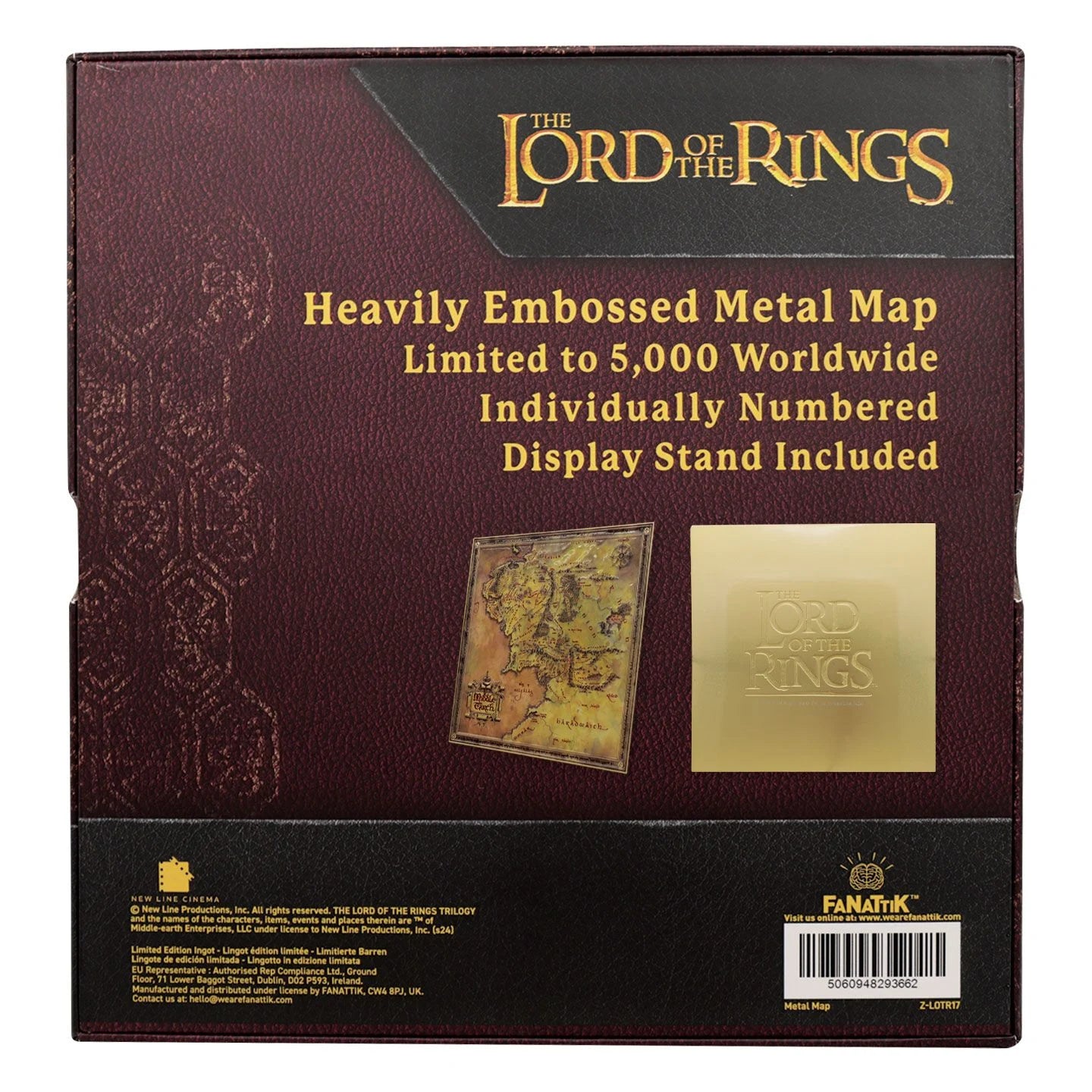 LORD OF THE RINGS - Metal Map Limited Edition