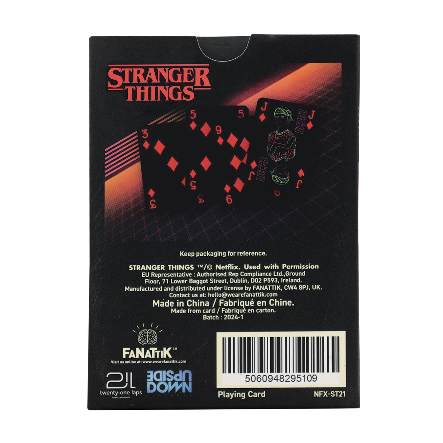 STRANGER THINGS - Playing Cards (52 cards + 2 jokers)