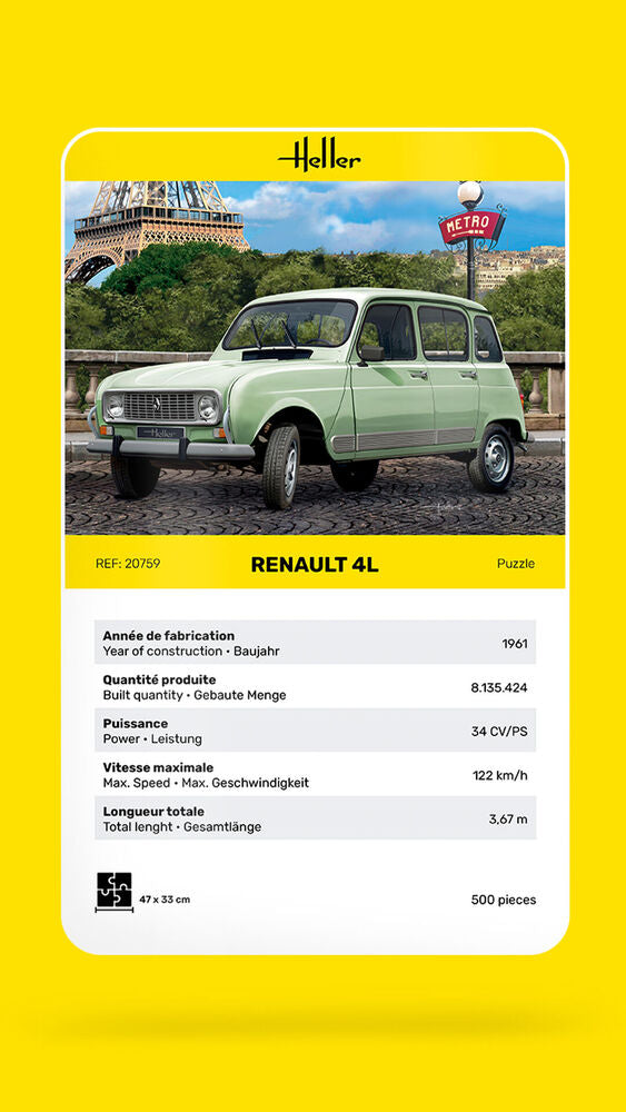 Puzzle Renault 4L 500 Pieces