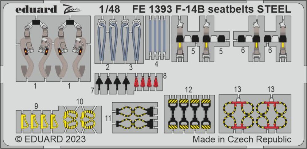 F-14B seatbelts STEEL 1/48 GREAT WALL HOBBY