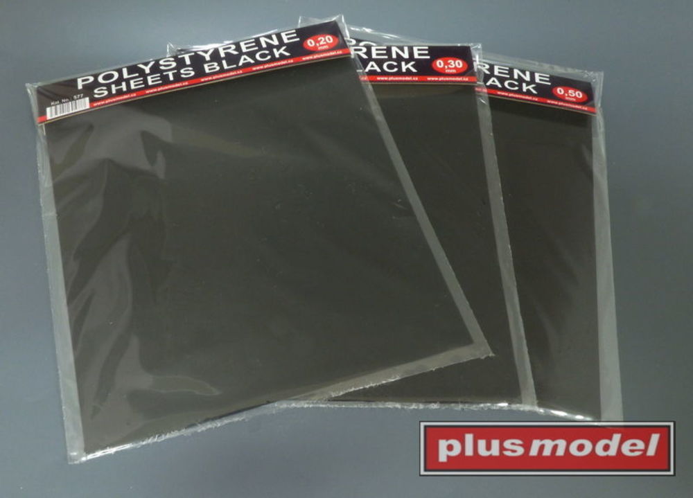 Polystyrene sheets black 0,5 big