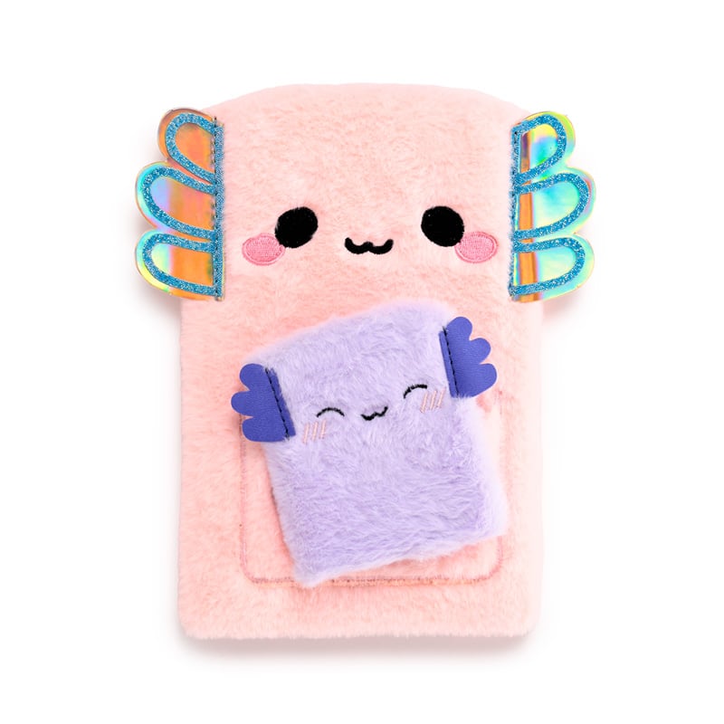 KAWAII - Maddie the Axolotl - Premium Fluffy Notebook + 1 Mini