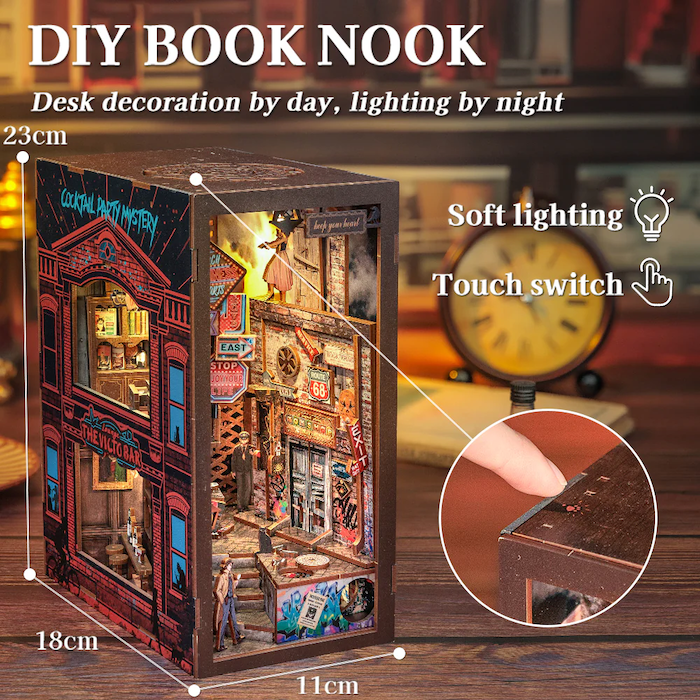BOOK NOOK KIT - DIY - The Long Goodbye - 238pc + LED Light