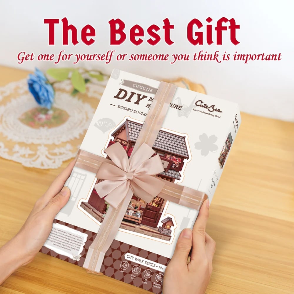 MINIATURE HOUSE - DIY- Tsukino Eogi-Dou - 224pc + LED Light