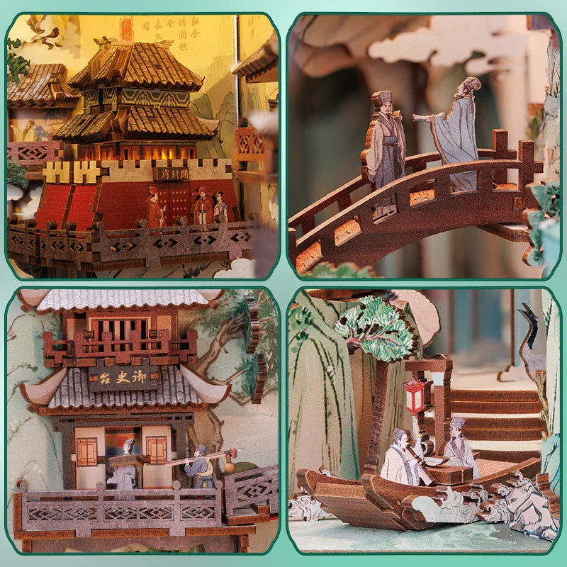 BOOK NOOK KIT - DIY - Su Dongpo's Life - 280pc + LED Light