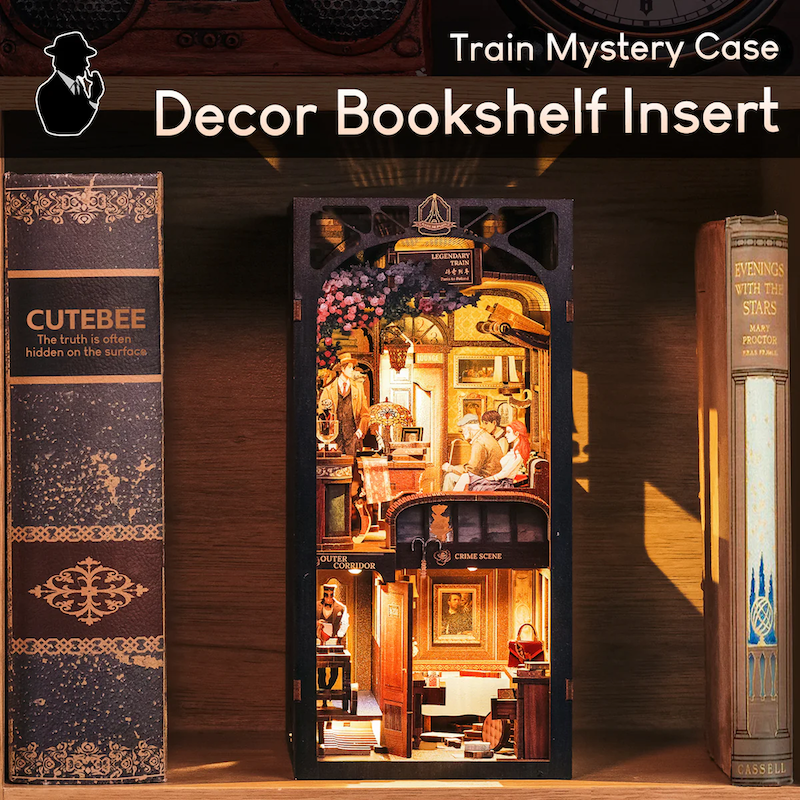 BOOK NOOK KIT - DIY - Mystery Train - 338pc + LED Light