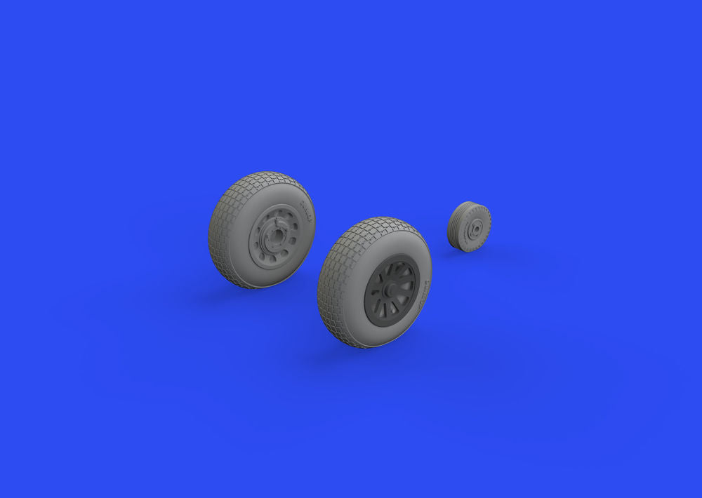 P-51D wheels block tread 2 1/48 for EDUARD