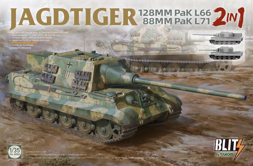 JAGDTIGER (2in1) 128MM Pak L66, 88MM Pak L71