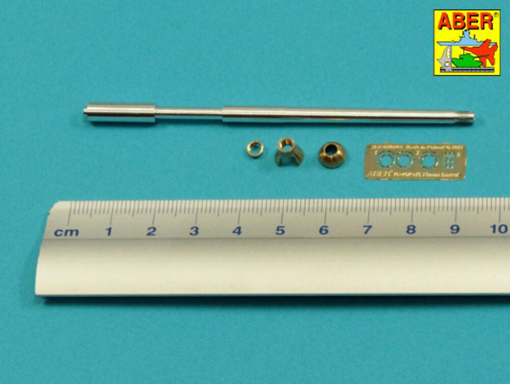 Germ.75mm barrel single baffle muzzle for Pz VI F2