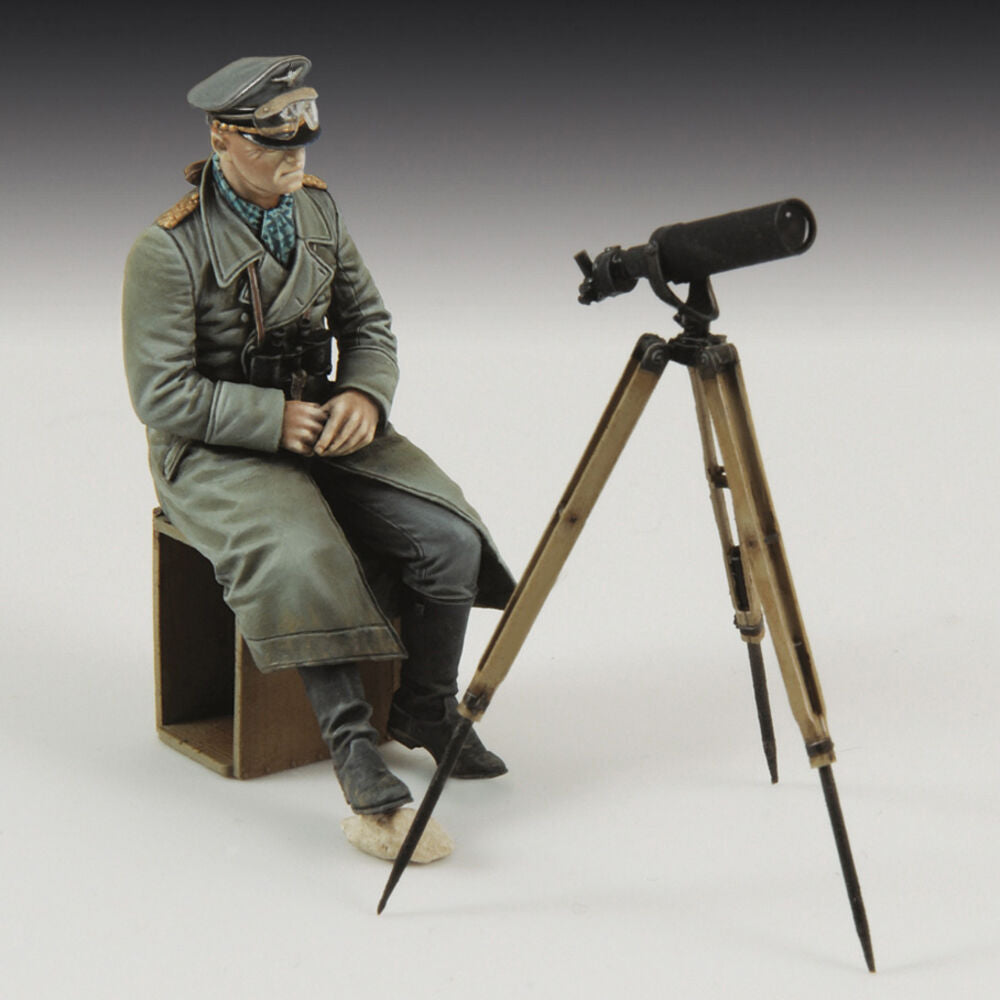 Erwin Rommel with tripod telescope