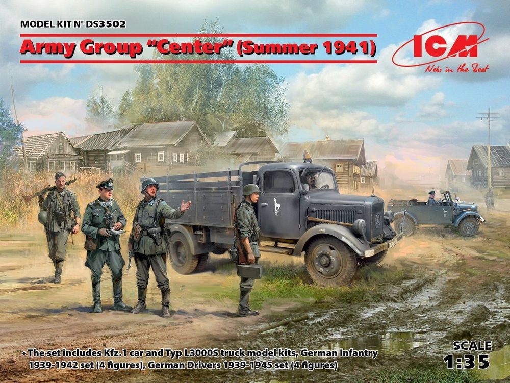 Army GroupCenter(Summer 1941)(Kfz1,Typ L3000S,German Infantry(4 figures)Ger.Drivers