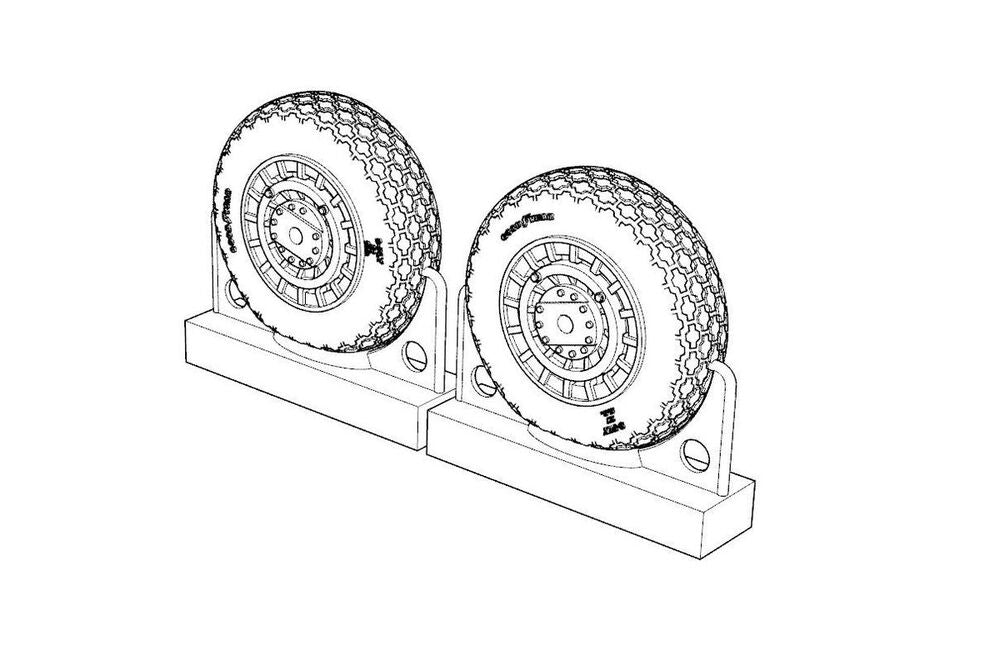 F4U Corsair Cross Thread Wheels set