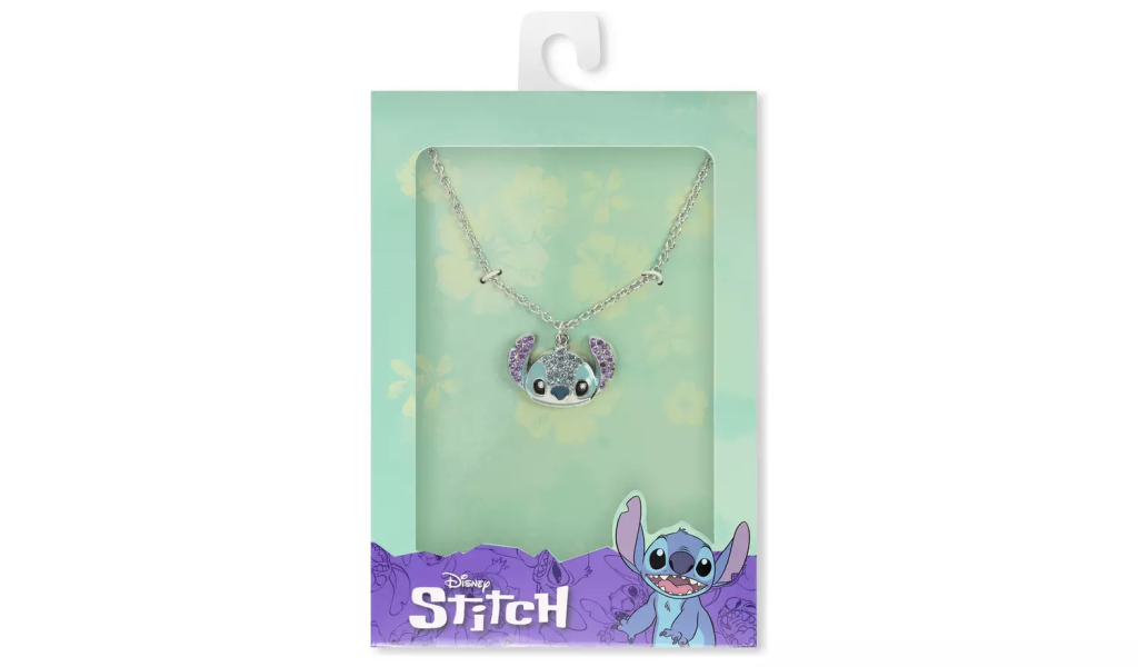 STITCH - Head - Collier avec Pendentif Serti de Pierres 16mm