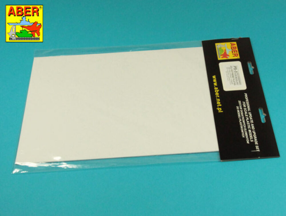 Polystyrene plates 195 x 315 x 0,75 mm x 3 pcs.