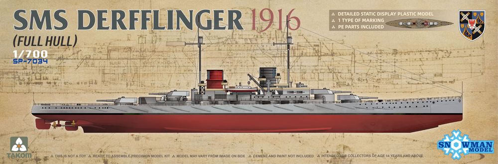 SMS DERFFLINGER 1916 (FULL HULL)