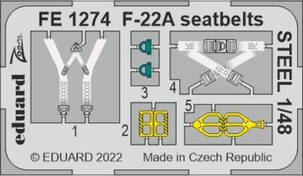 F-22A seatbelts STEEL 1/48