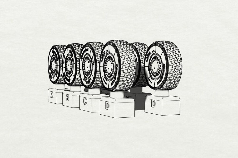 JGSDF Type 16 Wheels (Aoshima kit)