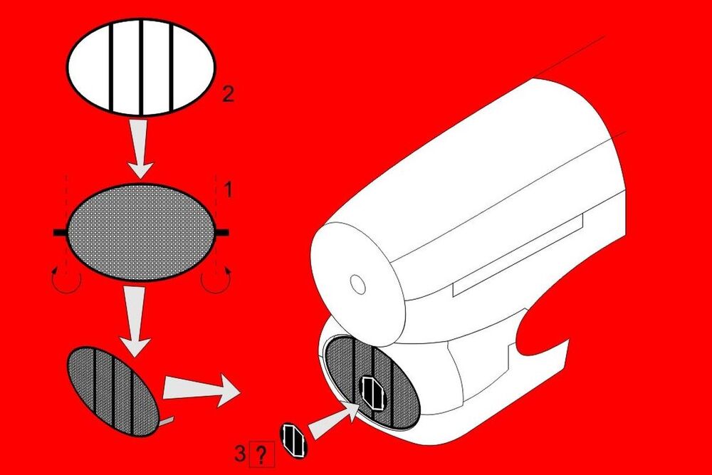 Typhoon air intake mesh (Airfix)