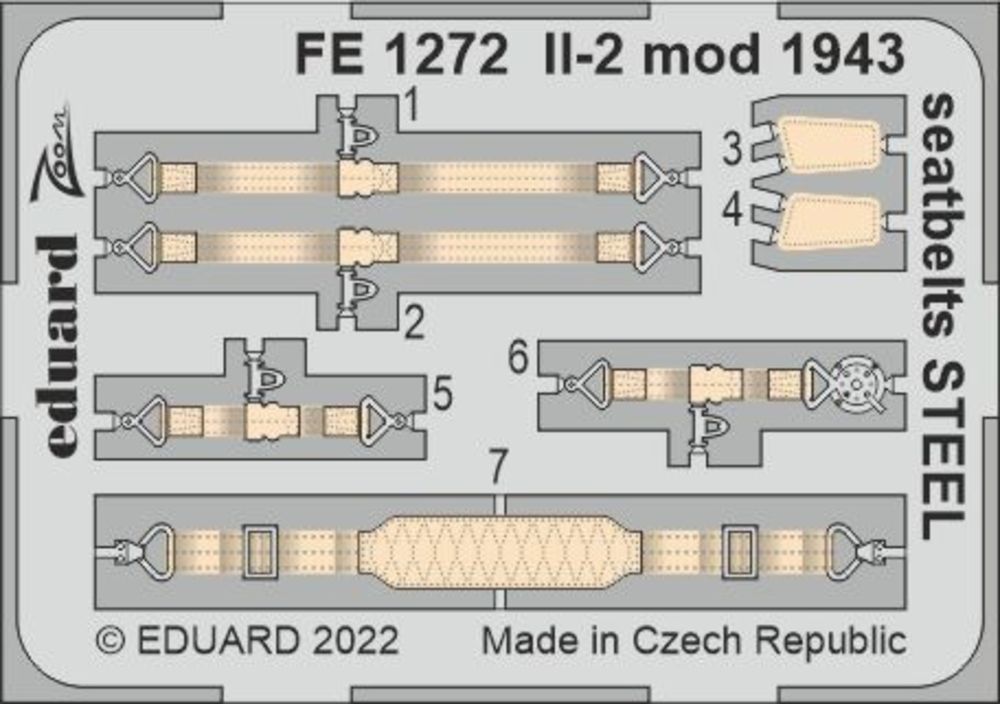 Il-2 mod. 1943 seatbelts STEEL 1/48