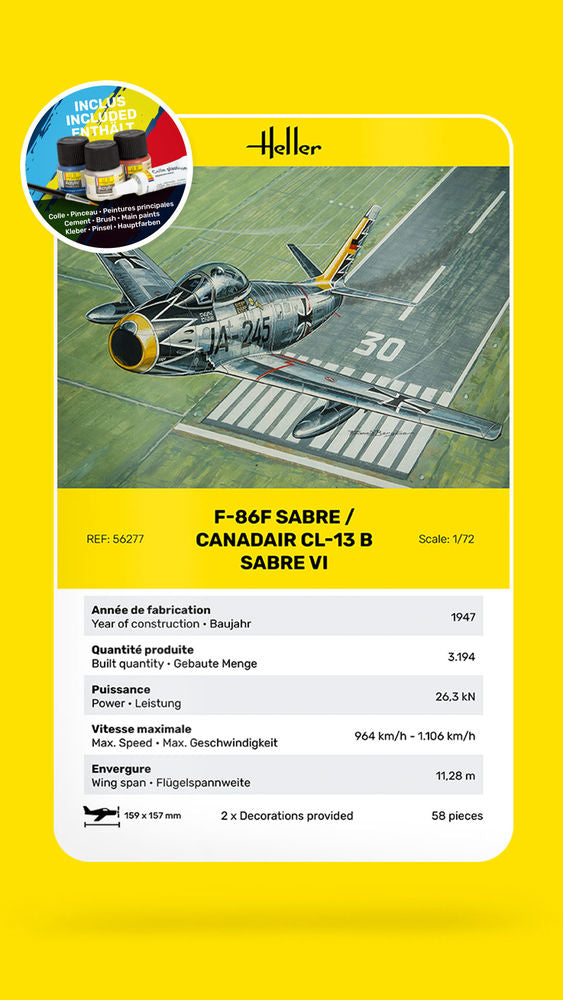 STARTER KIT F-86F Sabre / Canadair CL-13 B Sabre VI