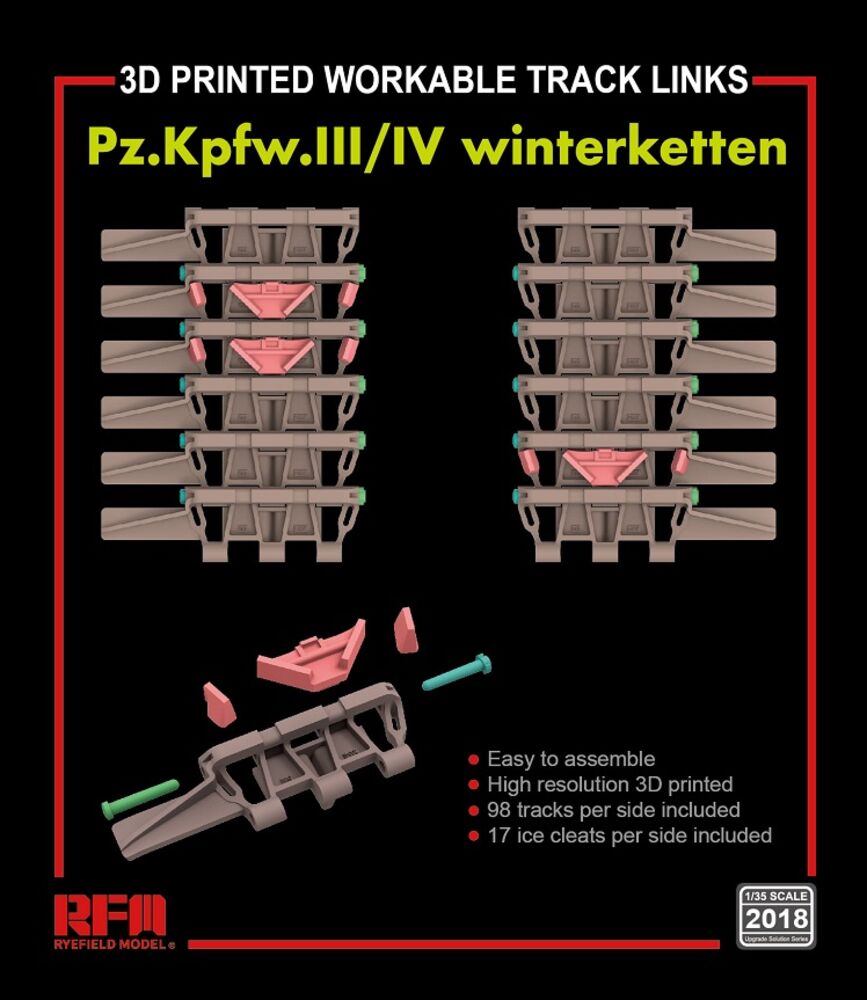 Workable track links for Pz.III/IV winterketten (3D printed )