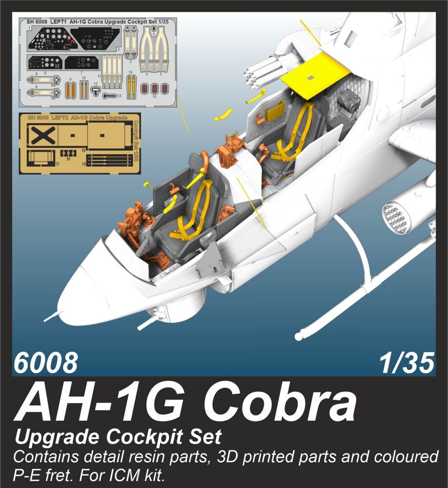 AH-1G Cobra Upgrade Cockpit Set 1/35 / for ICM kits