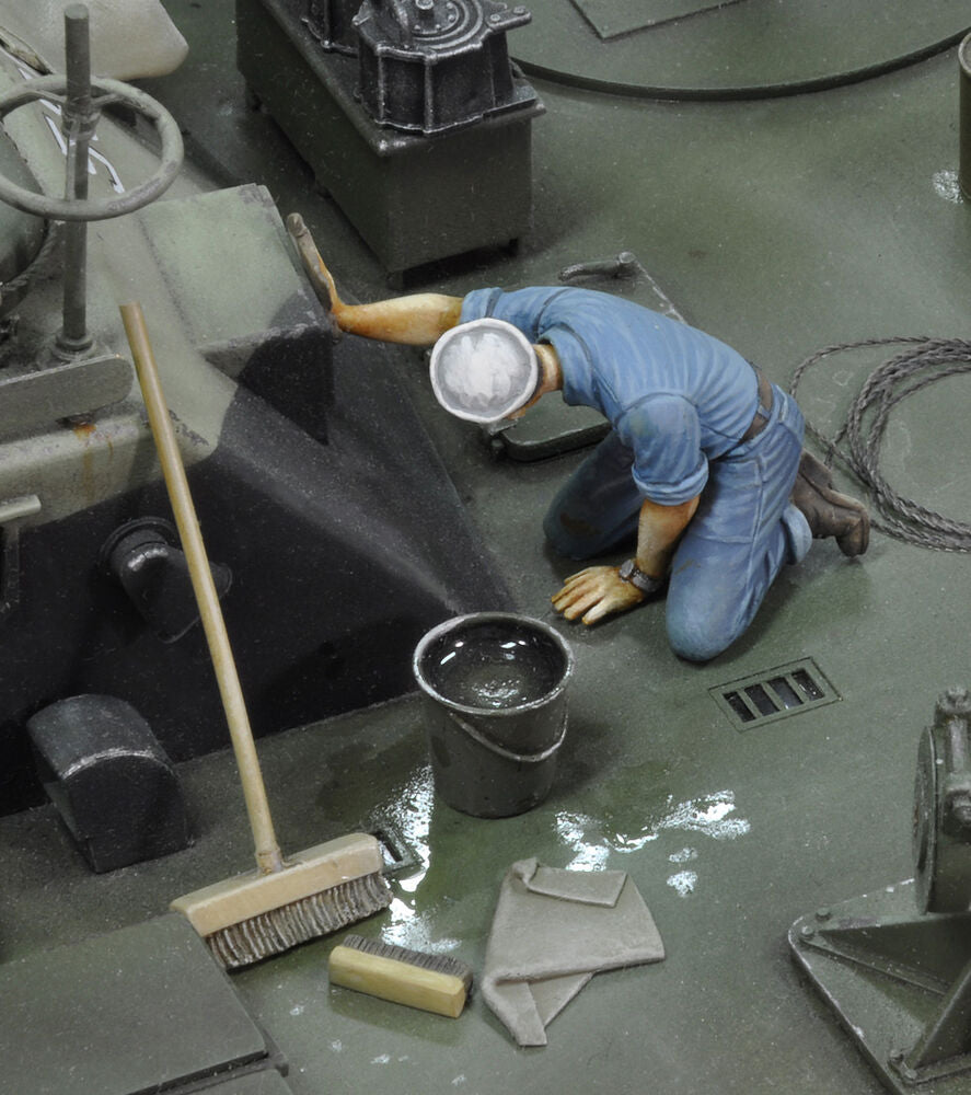 U.S. sailor who is washing-WWII