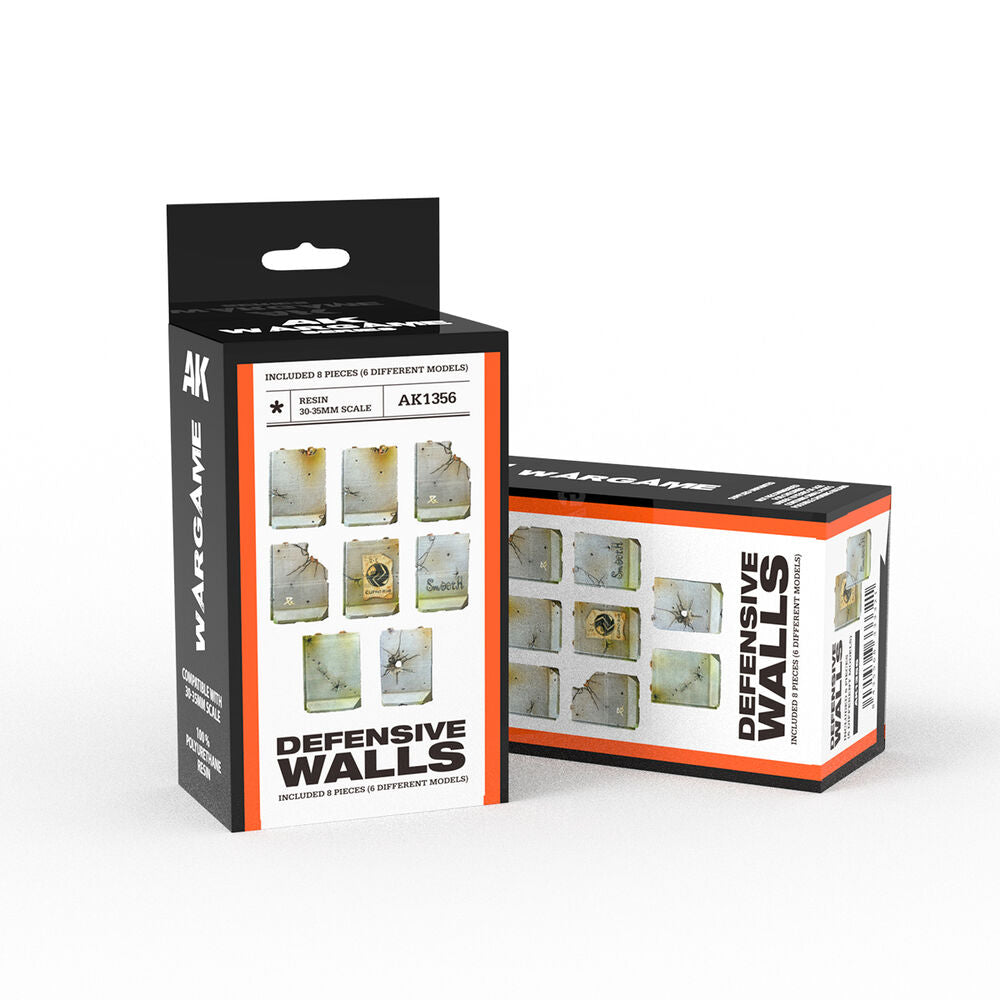 DEFENSIVE WALLS SET WARGAME (RESIN 30-35MM)