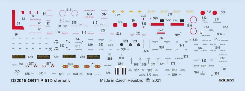 P-51D stencils for REVELL/TAMIYA