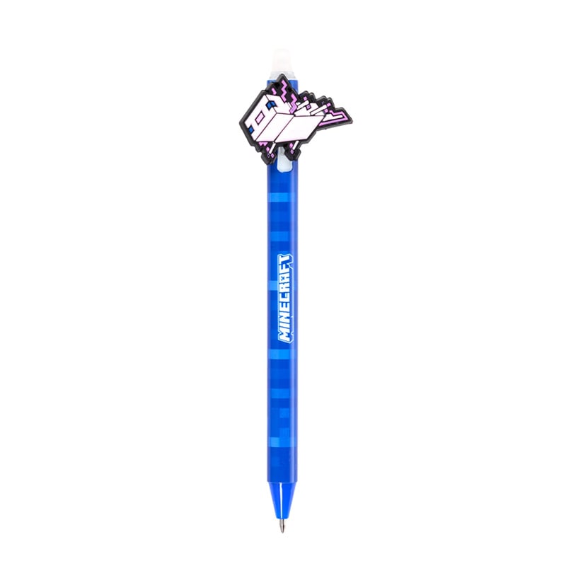 MINECRAFT - Axolotl - Head Topper Erasable Gel Pen (Display of 36 pcs)