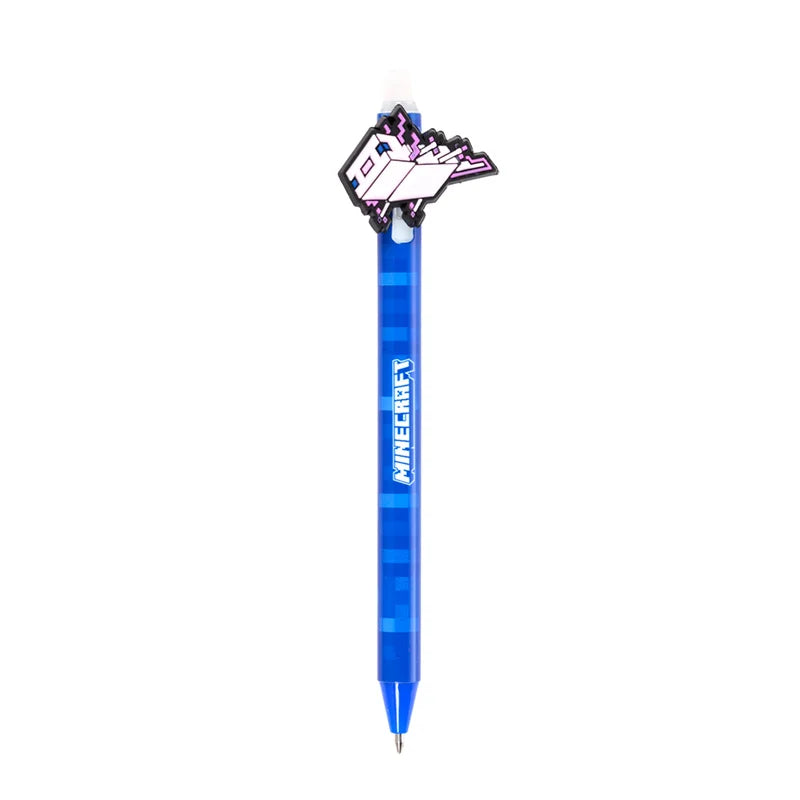 MINECRAFT - Axolotl - Head Topper Erasable Gel Pen (Display of 36 pcs)