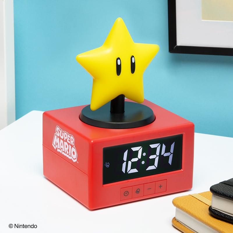 SUPER MARIO - Super Star - Icon Lamp Alarm Clock 4,7inch