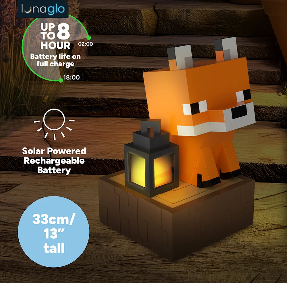 MINECRAFT - Fox - 'LunaGlo' Outdoor Solar Light 33cm