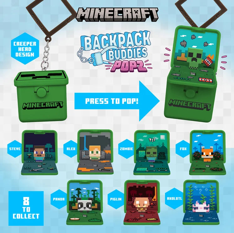 MINECRAFT - Backpack Buddies (Display 24 Pcs)