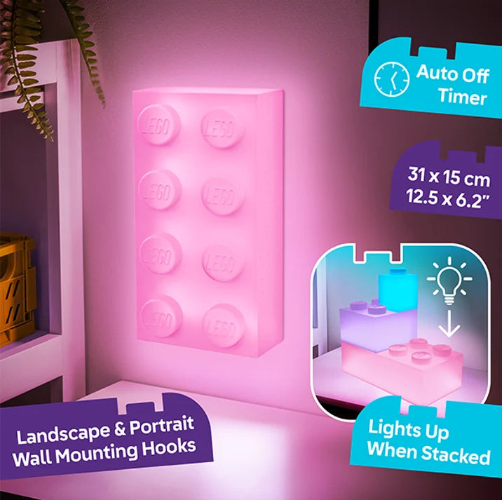 LEGO - Pink brick 4x2 - brick Light 31x15cm