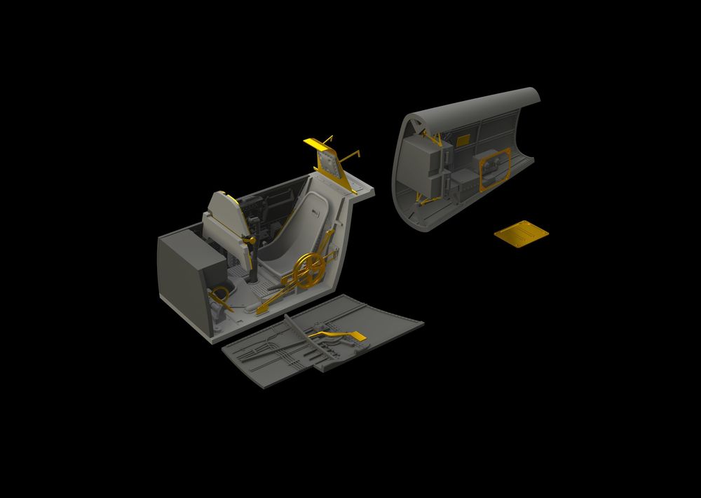 Bf 109E cockpit & radio compartment f.Ed