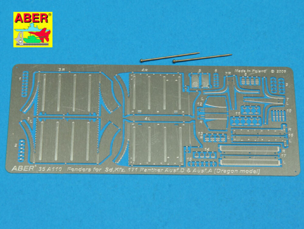 Front fenders for Panther Ausf.A/D