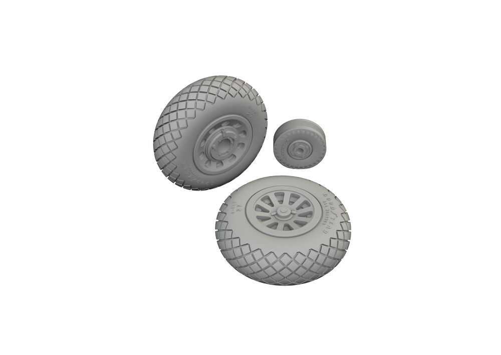 P-51D wheels diamond tread 2 1/72