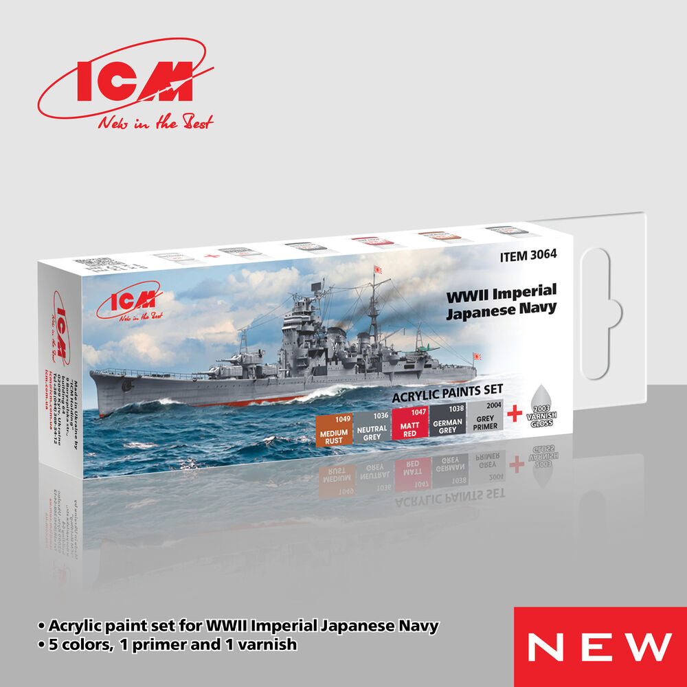 Acrylic Paint Set for WWII Imperial Japanese Navy  6 x12 ml