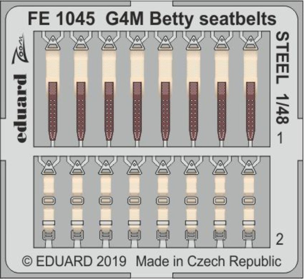 G4M Betty seatbelts STEEL for Tamiya