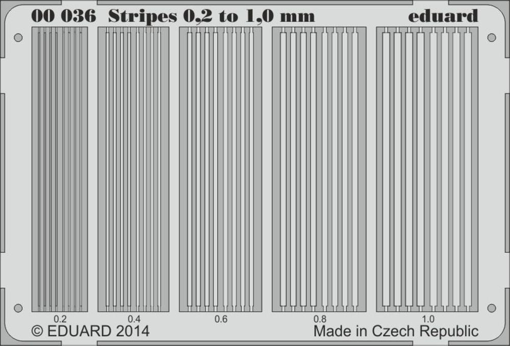 Stripes 0.2 to 1 mm