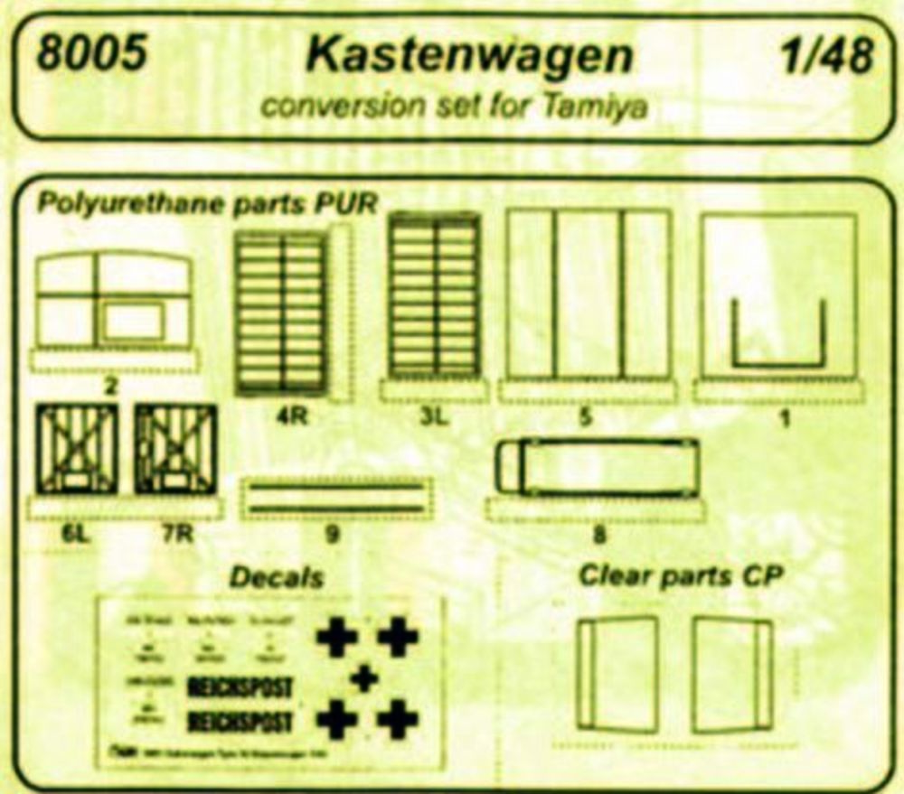 K��belwagen Typ 21 Kastenwagen f��r Tamiya Bausatz