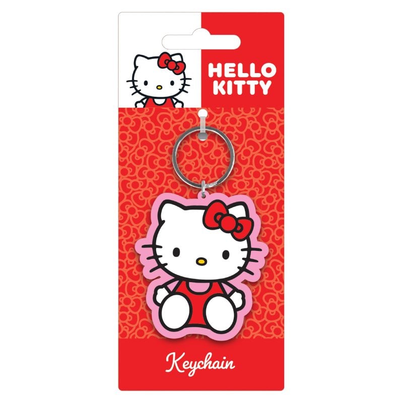 HELLO KITTY - Pink - Rubber Keychain