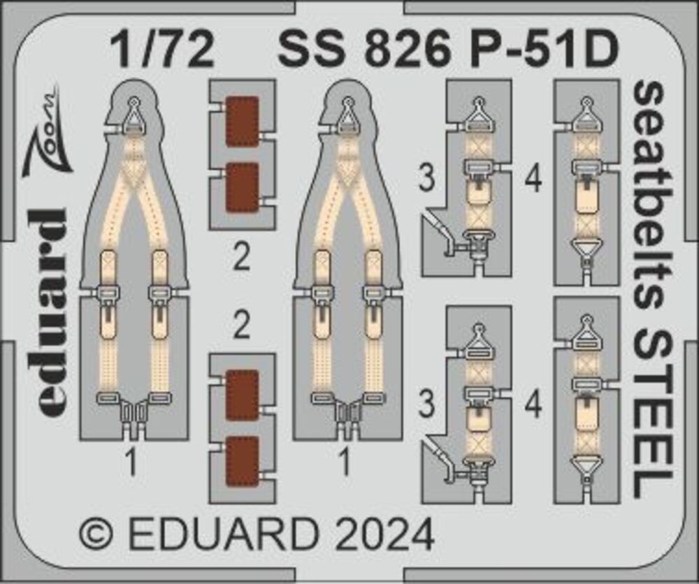 P-51D seatbelts STEEL