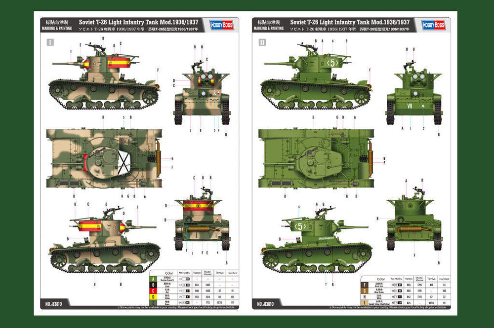 Soviet T-26 Light Infantry Tank Mod.1936