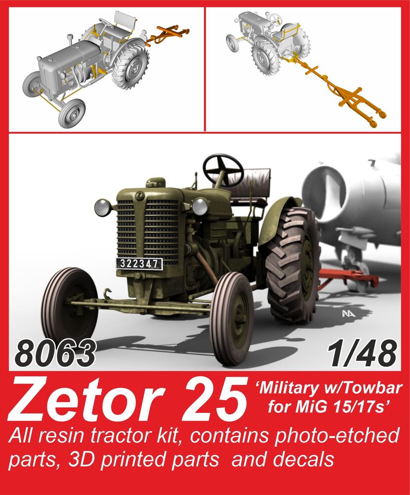 Zetor 25 'Military w/Towbar for MiG 15/17s' 1/48