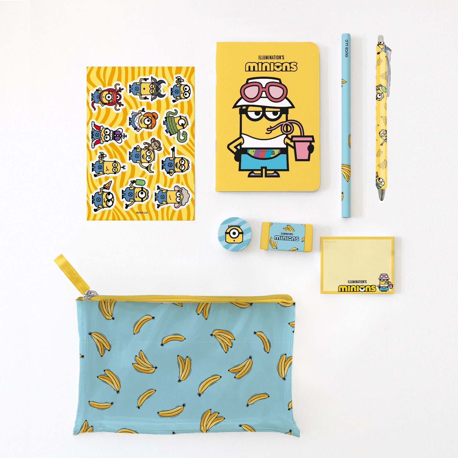 MINIONS - Banana - Stationery Set with 1 A6 Notebooks - 8pc.